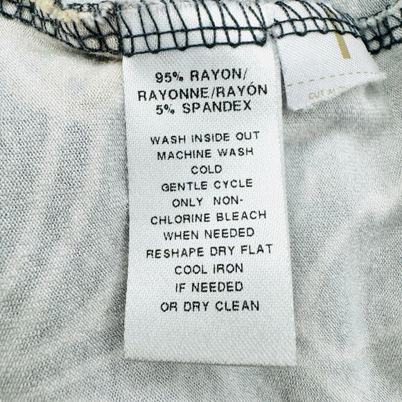 Loft Gray Blossom Sleeveless Swing Dress Medium Casual Pullover Rayon Blend - Picture 13 of 13